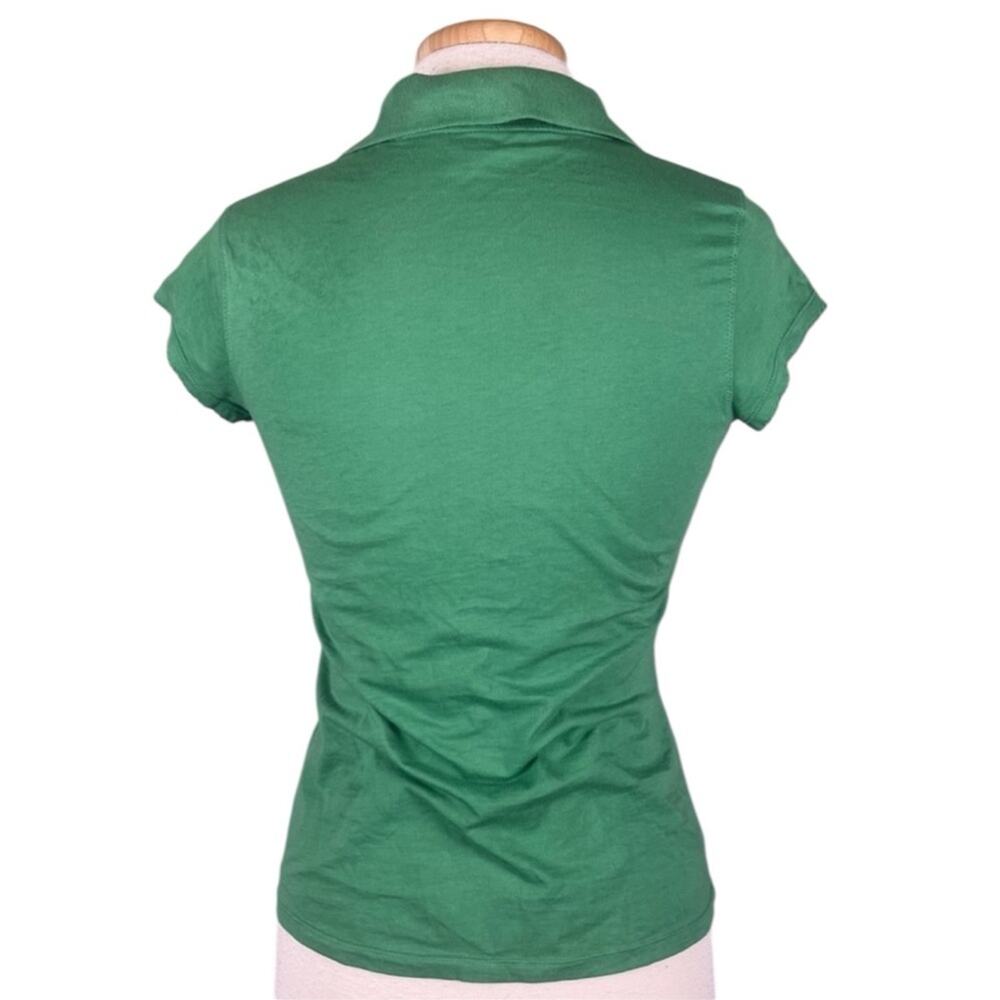 Vintage Y2K Union Bay Babydoll Top Womens Large Green Collared Polo Shirt - Picture 3 of 8